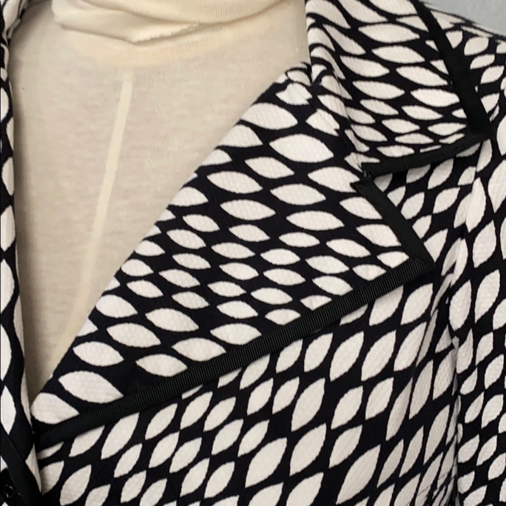 Teri Jon jacket cropped black & white  sz8 - Picture 2 of 8